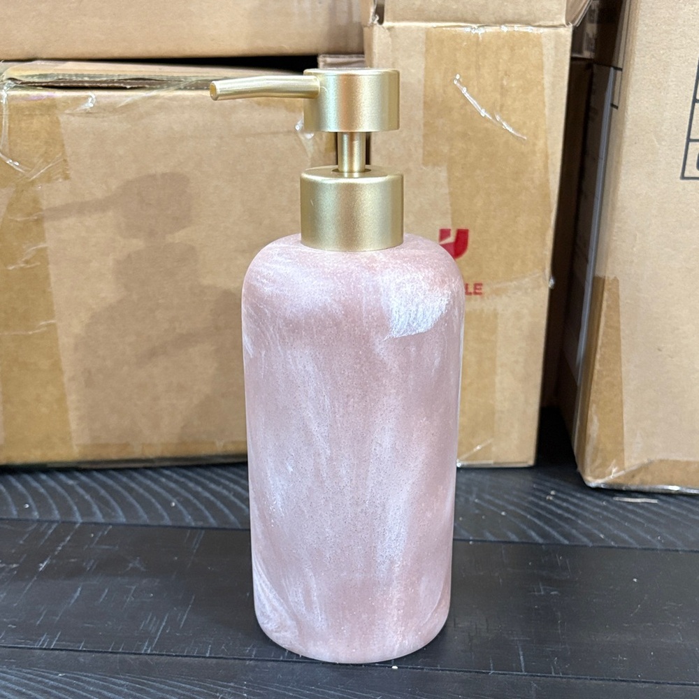 Pink Quartz Resin Soap Pump from Threshold